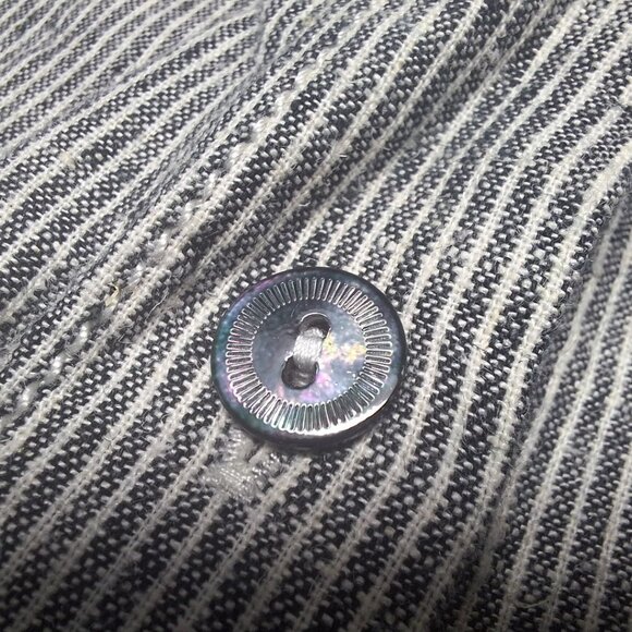 Eileen Fisher Jumper Dress Tank Gray Button Down Hemp Organic Cotton Women Large - Picture 9 of 12